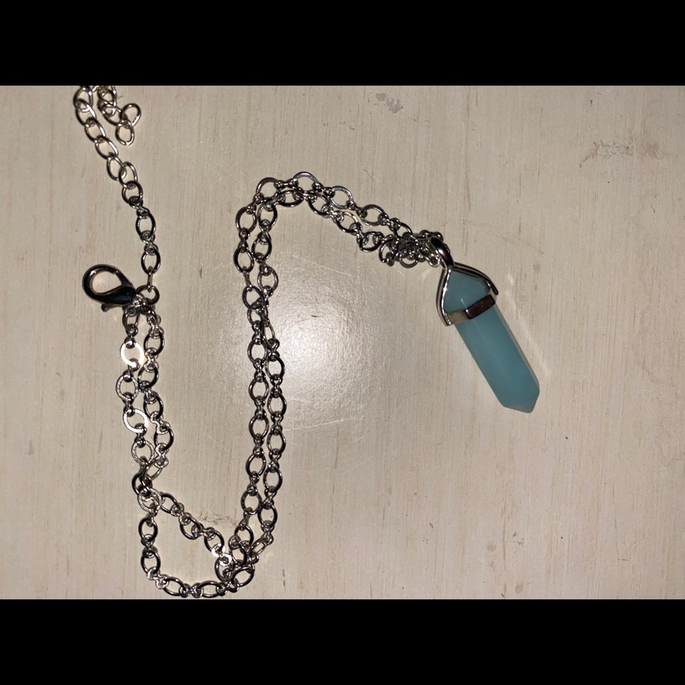 Tiffany blue stone necklace